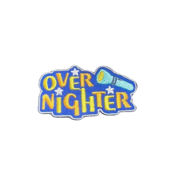 NEW Over Nighter with Flashlight Scouts & Parades 2.5" Embroidery Patch Souvenir - Picture 1 of 4